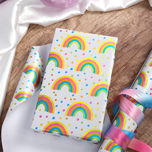 Usine en gros 80g anniversaire luxe personnalisé 43cm X 3m rouleau de papier métallique papier d'emballage pour l'emballage - Product Image 4