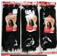 Extensions de tresses pré-étirées 6X en un seul trame, 52'' 420g, pack jumbo, résistantes à l'eau chaude, en fibre synthétique excellente