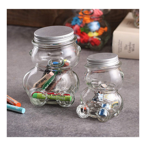 Kdg thương hiệu Nhà Máy bear-<span class=keywords><strong>panda</strong></span> hình Flint 50ml 80ml 160ml 300ml tùy chỉnh mật ong thực phẩm rỗng lưu trữ Flint lọ thủy tinh bán buôn - Product Image 5