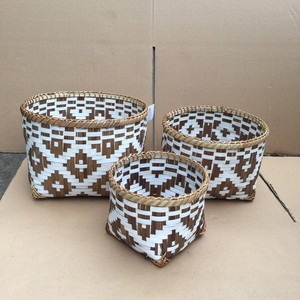 Natural Bamboo Woven <b>Basket</b> Desktop <b>Storage</b> Box Multipurpose <b>Rectangular</b> Bamboo Tray for Sundries - Product Image 4