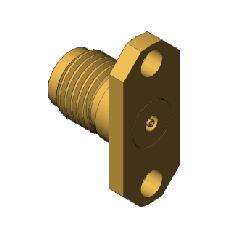 מחבר SMK 2.92 מ\\\"מ נקבה, 2 חורים, חיבור אוגן, גלי מילימטר, מצופה זהב, פליז, 50 יחידות - Product Image 2