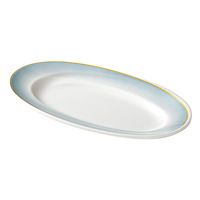 Vente en gros d'assiettes ovales modernes et écologiques en forme de poisson plats de dîner en plastique mélamine de 12 pouces plats de Noël en forme de poisson