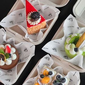 אוכל סיטונאי מזון בטוח גריז לשימוש חוזר המבורגר אפייה חמאה כריך אריזת נייר עטיפה - Product Image 6