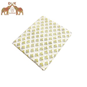 ผ้าวอยซ์เนื้อนุ่มสำหรับผู้หญิงผ้าฝ้ายพิมพ์ลายบล็อกด้วยมือ - Product Image 1