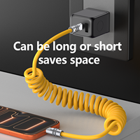 Câble de données TENWIN Factory Hot Sale, orange coloré, type C, 1 m, charge rapide, résistant à l'étirement, pour Android vers iPhone