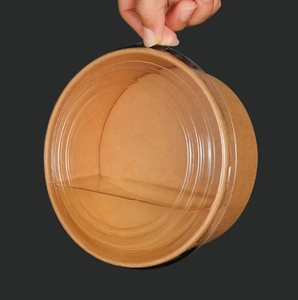 Mẫu Miễn Phí Nguồn Cung Cấp Thủ Công Lớn Giấy Salad Giấy Bát Lấy Thực Phẩm Hộp Dùng Một Lần Salad Thực Phẩm Container Với Nắp Đậy - Product Image 5