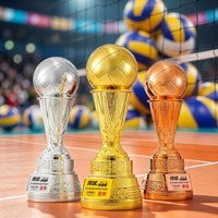 Trophée classique de championnat de basketball en résine, coupe de récompense sportive personnalisée pour les tournois de ligue et les compétitions d'équipe