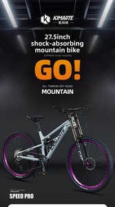 Vélo de montagne tout-terrain 27,5 pouces, cadre en aluminium à suspension souple, fourche à air, freins à disque à huile multi-vitesses, pneus 27,5x2,1 - Product Image 5