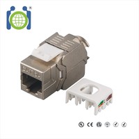 Jack keystone jaringan Rj45 cat5e cat6 cat6a FTP STP untuk kabel LAN modul keystone