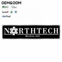 Plaque signalétique industrielle en aluminium gravée sur mesure avec logo d'entreprise, anodisée, pour équipement, avec trous