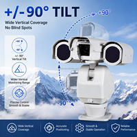 Caméra thermique bi-spectrale longue portée POE avec détection AI des personnes/véhicules, surveillance 24/7 jour et nuit pour sites industriels