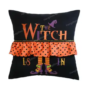 Usine motif personnalisé Halloween Sublimation canapé siège jeter taie d'oreiller couverture housse de coussin