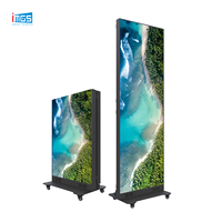 Afficheur LED pliable P1.86 P2 P2.5 640x1920mm Noir pour publicité commerciale en intérieur