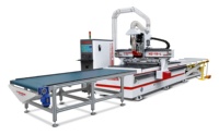 Nouvelle conception de machine de gravure sur bois changement d'outil automatique CNC ligne de production de meubles de panneau de routeur de HONDABENK CNC