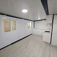 Rumah Kontainer Lipat Dua Sayap, Rumah Prefabrik Lipat, Rumah Mungil Ekspansiabel, Rumah Mobile Paket Datar 40ft