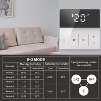 Termostato Inteligente WiFi HY609AC para Ventilador de Bobina, Control Remoto por Aplicación, Ventilador de 3 Velocidades para Hotel, Oficina, HVAC