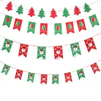 Banderines de fieltro de fábrica para decoración del hogar, banderines de Feliz Navidad para porche, venta al por mayor, China