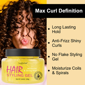 Gel Fijador para el Cabello Luxfume, Fijación Fuerte y Duradera, para Peinados Trenzados y Rizados, Hidratante, para Cabello Rizado y Enrollado - Product Image 4