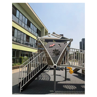 Équipement de terrain de jeu extérieur en plastique personnalisé, structure de jeu multifonctionnelle pour enfants, toboggans, filet d'escalade, parc, école