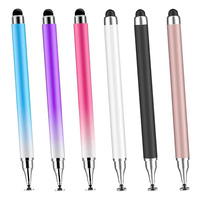 Stylet pour écrans tactiles 2 en 1, stylet pour tablette, crayon stylet pour téléphones, tablettes, tous les écrans tactiles capacitifs