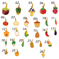 Pendentif en acier inoxydable de haute qualité, motif charmant de légumes et fruits, émail goutte d'huile, pour la fabrication de bijoux DIY, ne se décolore pas, vente en gros