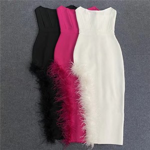 <span class=keywords><strong>Robe</strong></span> de soirée de luxe pour femmes Élégance Robes de <span class=keywords><strong>cocktail</strong></span> à plumes de luxe <span class=keywords><strong>Robe</strong></span> de soirée - Product Image 3