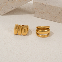 NEW GOTHIC UNIQUE FUN ORGAN HIPPIE JEU DE BAGUES DE HAUTE QUALITÉ Dazan 2025 HOT Summer 18k PVD Gold Plated Bijouterie en acier inoxydable