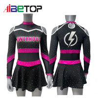 Ventes chaudes, uniformes de cheerleading pas chers pour filles, service OEM, tenue de cheerleading personnalisée à manches longues