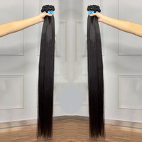 Lots de Cheveux Humains Vietnamiens Bruts en Gros, Tissage Double à la Machine, Qualité 15A, Double Tirage, Lisses Comme des Baguettes, Extensions de Cheveux 100% Remy Vierges
