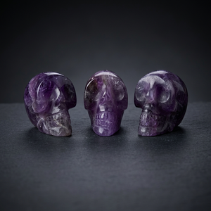 Figurine de pierre précieuse naturelle de crâne de cristal d'agate/quartz faite à la main dans le style de Chakra pour l'artisanat de pierre semi-précieuse de guérison de Reiki - Product Image 2