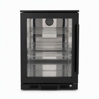 Mini-réfrigérateur compact 128L à porte vitrée et étagères réglables pour bar à domicile, patio, ou comme réfrigérateur à boissons extérieur