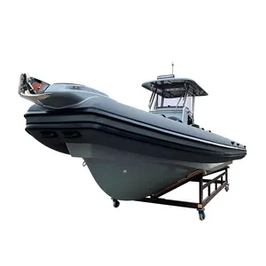 27.9ft 800cm rib Hypalon Sport Cabin Cruiser Rigid rib inflatable boat with outboard motor