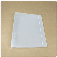 A4/A5/A6/A7/B5 Classeur de budget à feuilles mobiles PP clair Planners and Notebook Cover Rings Binder Cover With Elastic Band