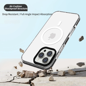 Funda Magnética para Teléfono al por Mayor, Ultrafina de 1.5mm, Transparente para <span class=keywords><strong>iPhone</strong></span> <span class=keywords><strong>14</strong></span> 15 16 17 <span class=keywords><strong>Pro</strong></span> <span class=keywords><strong>Max</strong></span>, Compatible con Carga Inalámbrica - Product Image 4