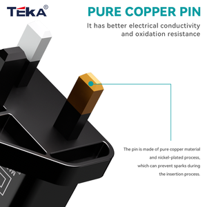 Cargador USB <span class=keywords><strong>TEKA</strong></span> <span class=keywords><strong>TEKA</strong></span>-UCA20BS con Enchufe para Reino Unido, 5V2A 10W, Material Ignífugo para Timbres Inteligentes, Sensores Inalámbricos y Dispositivos Inteligentes - Product Image 4