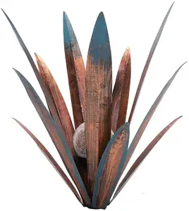 Tequila Rustic Sculpture, DIY Hand Painted Metal Decor , Garden Yard Lawn Ornaments, for Stakes without the ball