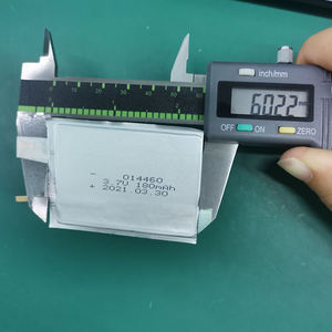 超薄型1Cカードバッテリー014460 180mAh充電式3.7V Lipoポーチリチウムイオンバッテリーセル在庫あり - Product Image 2