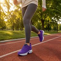 Chaussures de sport décontractées respirantes en maille absorbant les chocs pour femmes, idéales pour la marche quotidienne et les activités sportives – Vente en gros professionnelle