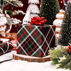 Christmas Wrapping <b>Paper</b> Classic red and green large-checkered <b>pattern</b> wrapping <b>paper</b> Daily Wrapping <b>Paper</b> - Product Image 1