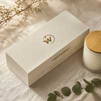 Boîtes personnalisées avec insert en mousse EVA pour produits de bougies, coffret cadeau de bougies parfumées, emballage de boîte