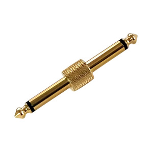 6.35 To 6.35 Stereo Plug <b>Adapter</b> Copper Audio Connector For Guitar Amp Effects Pedal - Product Image 1