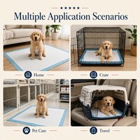 Ventes en gros de tapis d'entraînement pour chiens bleus, surface matelassée, super absorbants, jetables, pour utilisation en cage