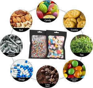 Bolsa de plástico con cierre hermético para ventanas transparentes de un lado, bolsa de Mylar láser holográfica reutilizable con logotipo personalizado - Product Image 4