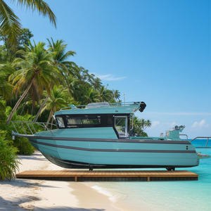 Yate de Vela de Aluminio de 7.5m (25 pies) con Certificación CE, Personalizado, Barco de Pesca de Lujo con Cabina y Motor Fuera de Borda - Product Image 1