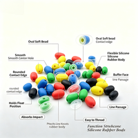 Perles antichoc en silicone pour ligne de pêche, colorées, durables, haute élasticité, pour la pêche en mer et la pêche sur roche, protection de montage de flotteur, personnalisable OEM ODM
