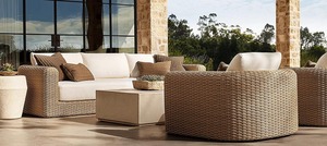ชุดโซฟาหวายกลางแจ้งแบบสั่งทำพิเศษ, โซฟามุมรูปตัว L วัสดุ PE Rattan พร้อมเบาะกันน้ำ, สำหรับสวนและระเบียง - Product Image 2