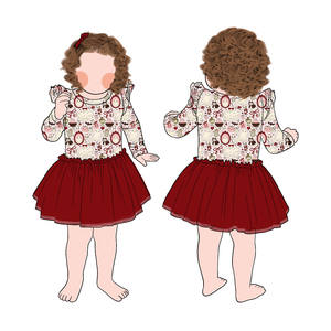 Venta caliente Top Cute Style Dress Girls <span class=keywords><strong>Ghost</strong></span> Print Tulle Flutter Vestido de manga larga Adecuado para el uso diario - Product Image 1