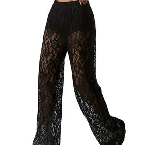 กางเกงลำลองขาตรงไมโครโปร่งใสสำหรับ2025คอลเลคชั่นเอวอเนกประสงค์กางเกงขายาวแฟชั่นและเซ็กซี่ใหม่ - Product Image 5