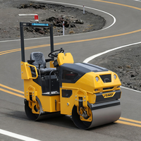 Rouleau compresseur routier de haute qualité 1,5 tonne à double tambour pour la construction