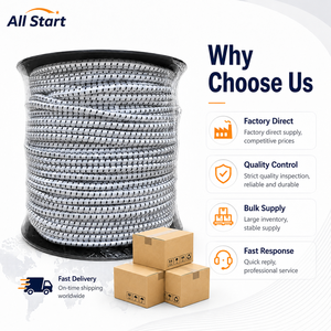 Corde Élastique de Qualité Supérieure 5mm, Cordon Élastique de Fabrication Industrielle 3/16*150Ft, Polyester Robuste à 260% d'Élongation - Product Image 6